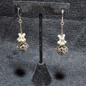 Rabbit bone earrings